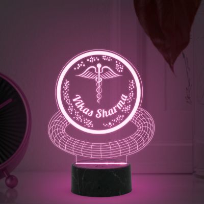 Personalized Led Lamp Customized with Name and Logo Multicolored